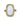 Victorian Opal Diamond Halo Cluster Ring 18K Yellow Gold ~3.82ctw