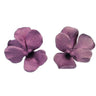 Jar Aluminum Pansy Earrings Paris 18K Yellow Gold Clip ons