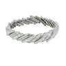 Platinum Diamond Swirl Bracelet Midcentury ~13.56ctw 'Barber Poll' Bracelet 6"