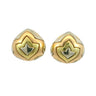 Bulgari Pyramid Geometric Earrings 18K Tricolor 1980's Clip-ons