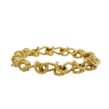 Verdura Rope Knot Bracelet 18K Yellow Gold Vintage Design