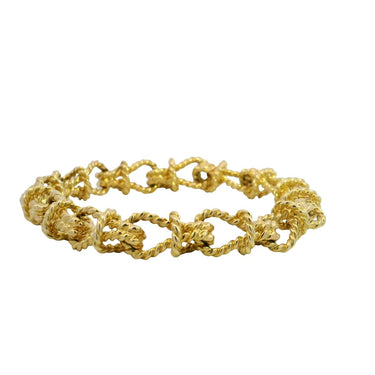 Verdura Rope Knot Bracelet 18K Yellow Gold Vintage Design