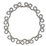 Edwardian Diamond Choker Necklace Silver Topped Gold Infinity Link ~31.9ctw