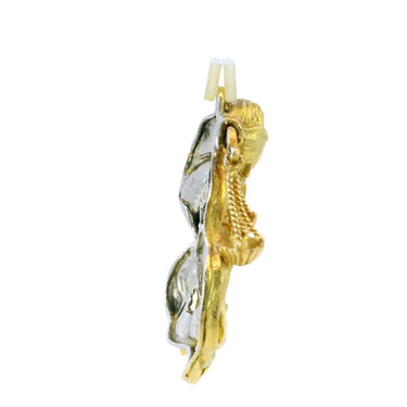 David Web Pendant 18K 'Lady Justice' Yellow and White Gold