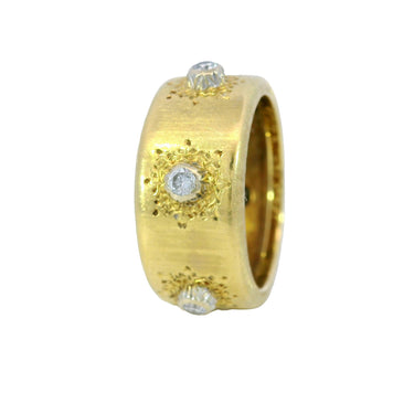 Buccellati Macri Diamond Ring by Gianmaria Buccellati 18K Yellow Gold Sz 4.5