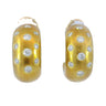 Vintage Diamond Huggie Hoop Earrings 18K Yellow Gold ~0.8ctw VS Diamonds