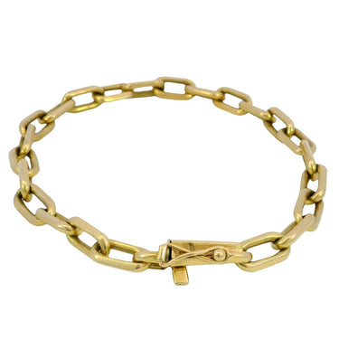 French Vintage Van Cleef Arpels Anchor Link Chain Bracelet 7" 18K Yellow Gold