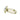 Victorian Essex Crystal Ring Reverse Painted Terrier Dog 14K Yellow Gold Size 6