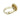 Victorian Essex Crystal Ring Reverse Painted Terrier Dog 14K Yellow Gold Size 6