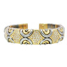 Vintage Italian 18K Diamond Cuff Bracelet Gold & Steel by Acciaio Foro ~1.87ctw