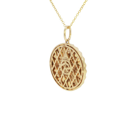 Effy 14K Diamond Snake Pendant Necklace Tsavorite Yellow Gold ~0.34ctw