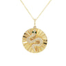 Effy 14K Diamond Snake Pendant Necklace Tsavorite Yellow Gold ~0.34ctw