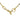MAZ Horsebit 18K Necklace Diamond Bezel Link 18K Yellow + White Gold 18" Length