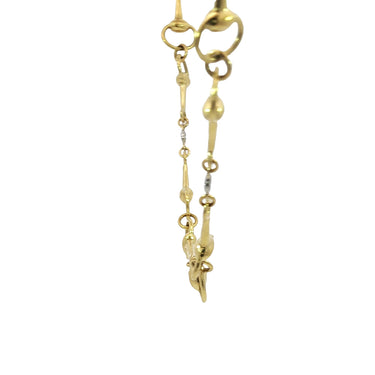 MAZ Horsebit 18K Necklace Diamond Bezel Link 18K Yellow + White Gold 18" Length