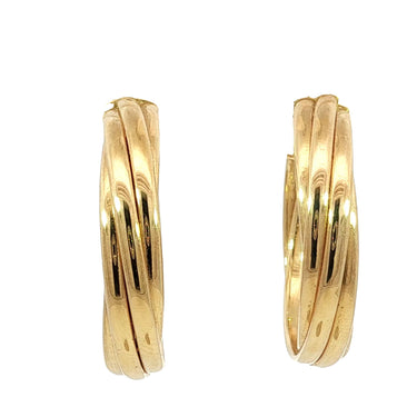 Tiffany & Co. 18K Paloma Picasso Melody Hoop Earrings Yellow Gold