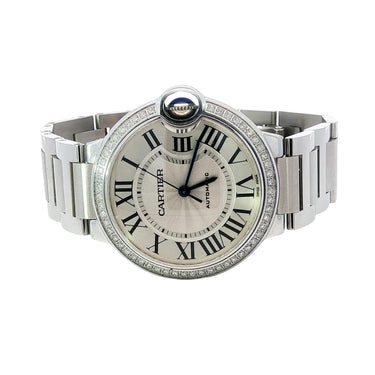 Cartier Ballon Bleu Diamond Bezel Automatic Watch 36MM Ref 4372