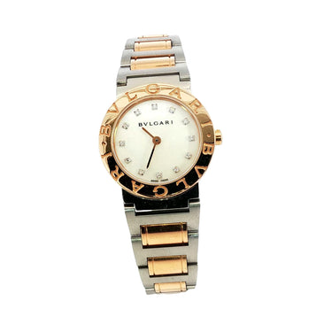 Bulgari Quartz Mother of Pearl and Diamond Ladies Watch