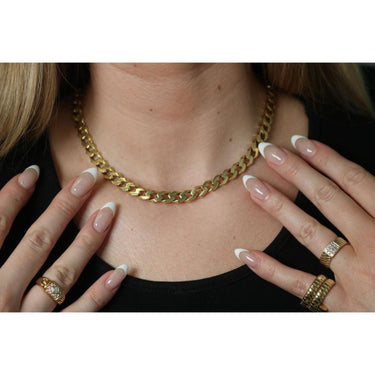 Tiffany & Co. Curb Link Twisted Necklace West Germany Made 18K Yellow Gold RARE