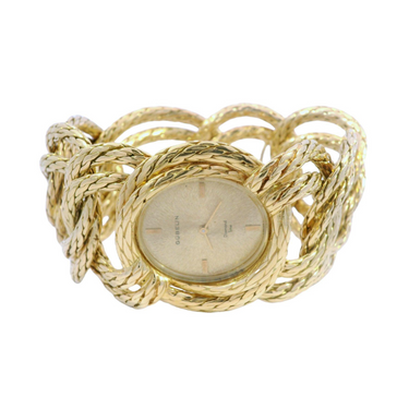 Vintage Gubelin Twisted Rope Link Watch in 18K Yellow Gold