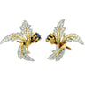 Tiffany & Co. Jean Schlumberger Platinum Gold Diamond Sapphire Floral Earrings