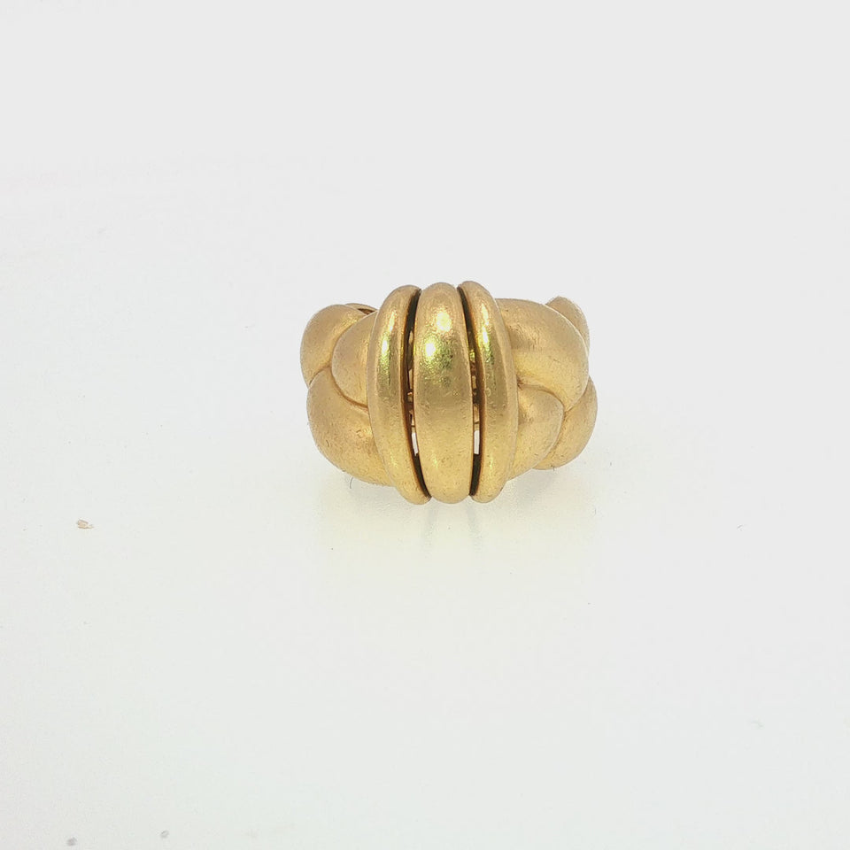 OJ Perrin 18K Vintage Ring Paris Chunky Sculptural Yellow Gold