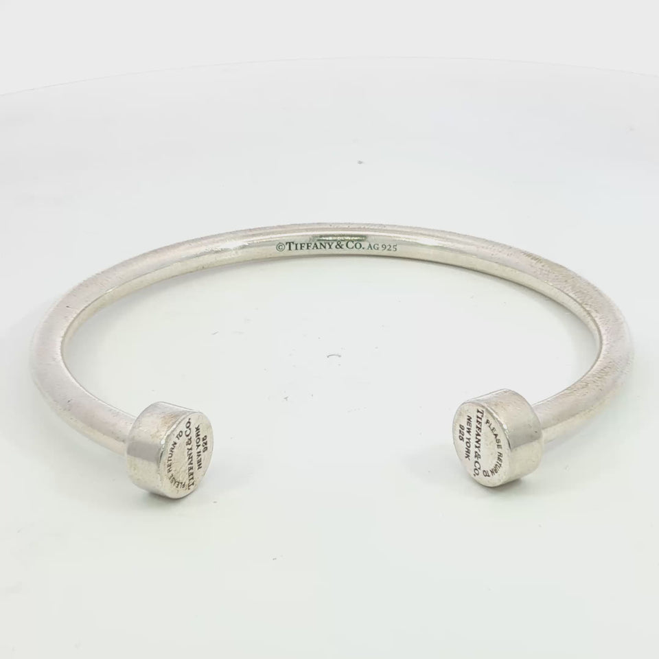 Tiffany & Co. Circle Edge Cuff Return to Tiffany Bracelet 6" Size