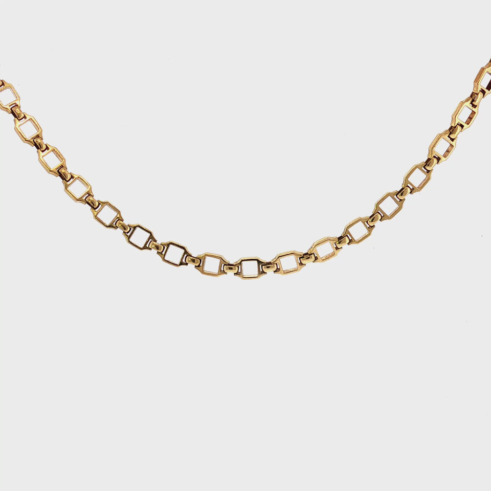 Cartier Santos Link Necklace 18K Yellow Gold 24.25 Length