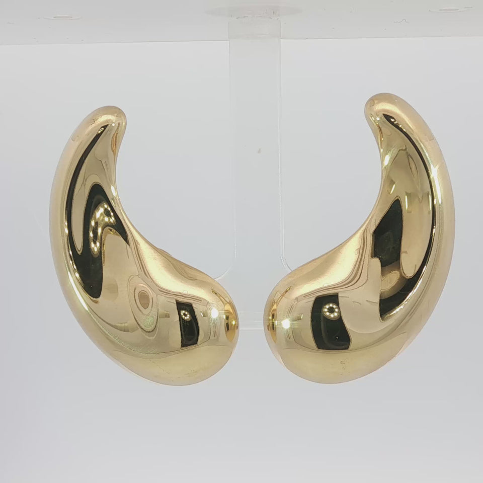 Tiffany & Co. Elsa Peretti Comma Earrings 18K Yellow Gold