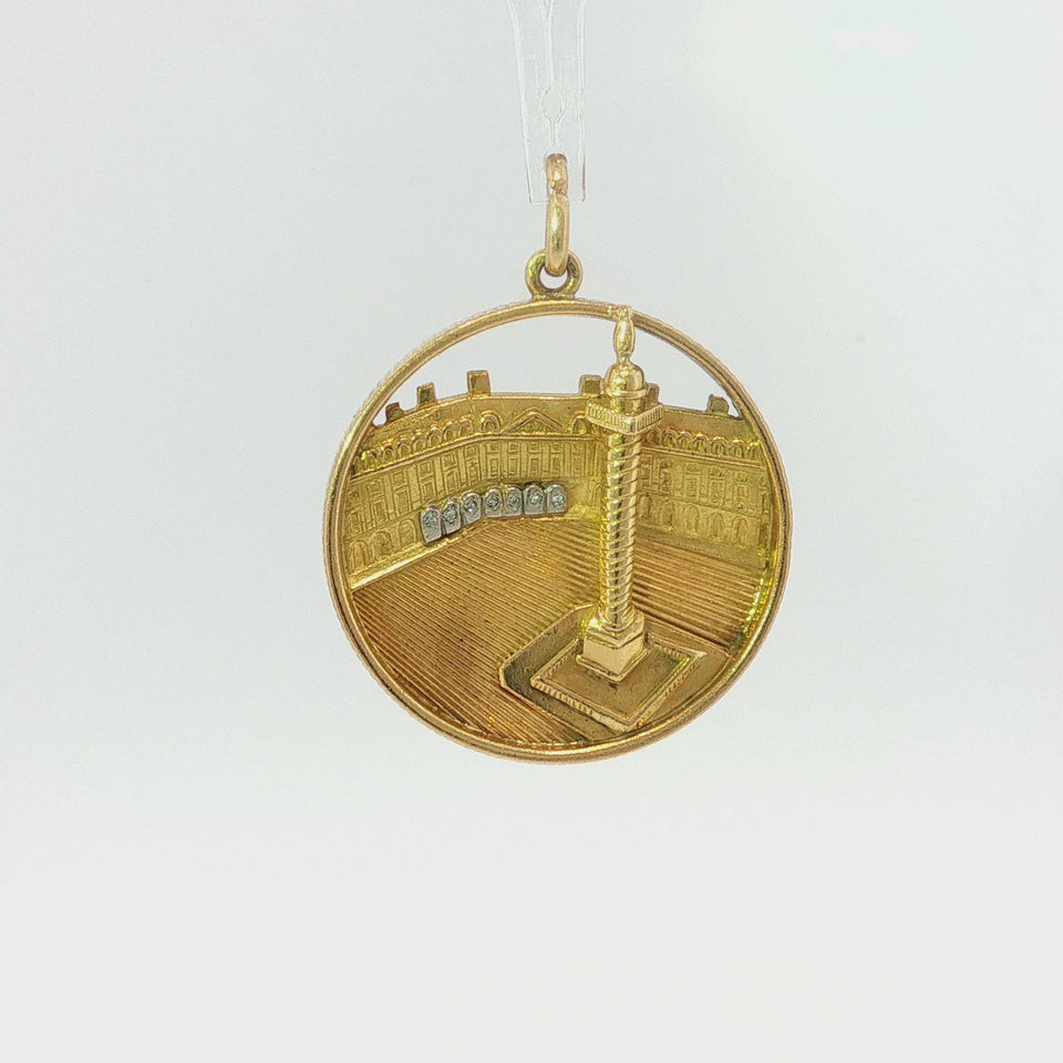 Van Cleef & Arpels Georges L’Enfant Place Vendome Diamond Charm Pendant 18K