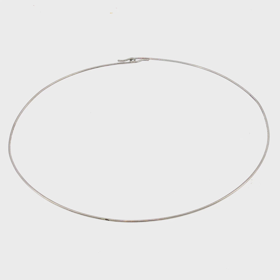 Tiffany & Co. Platinum Choker Wire Necklace Vintage 14" Length