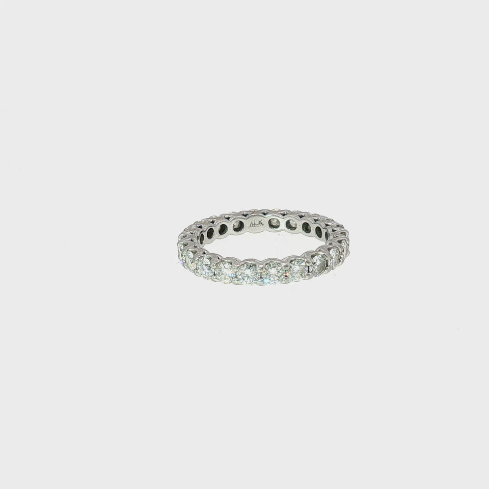Platinum Diamond Eternity Band ~2.2ctw Round Brilliant Diamonds Vintage