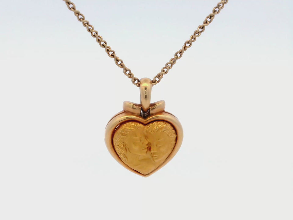 Carrera y Carrera Romeo and Juliet Heart Necklace in 18K Gold