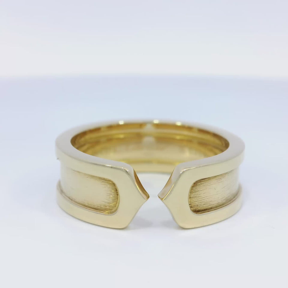 Cartier C De Cartier C2 Ring 18K Yellow Gold Ring Size 5.75