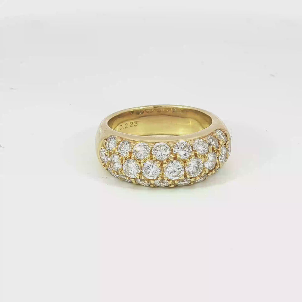 Estate Diamond Band 18K Yellow Gold Size 6.5 ~2.23ctw