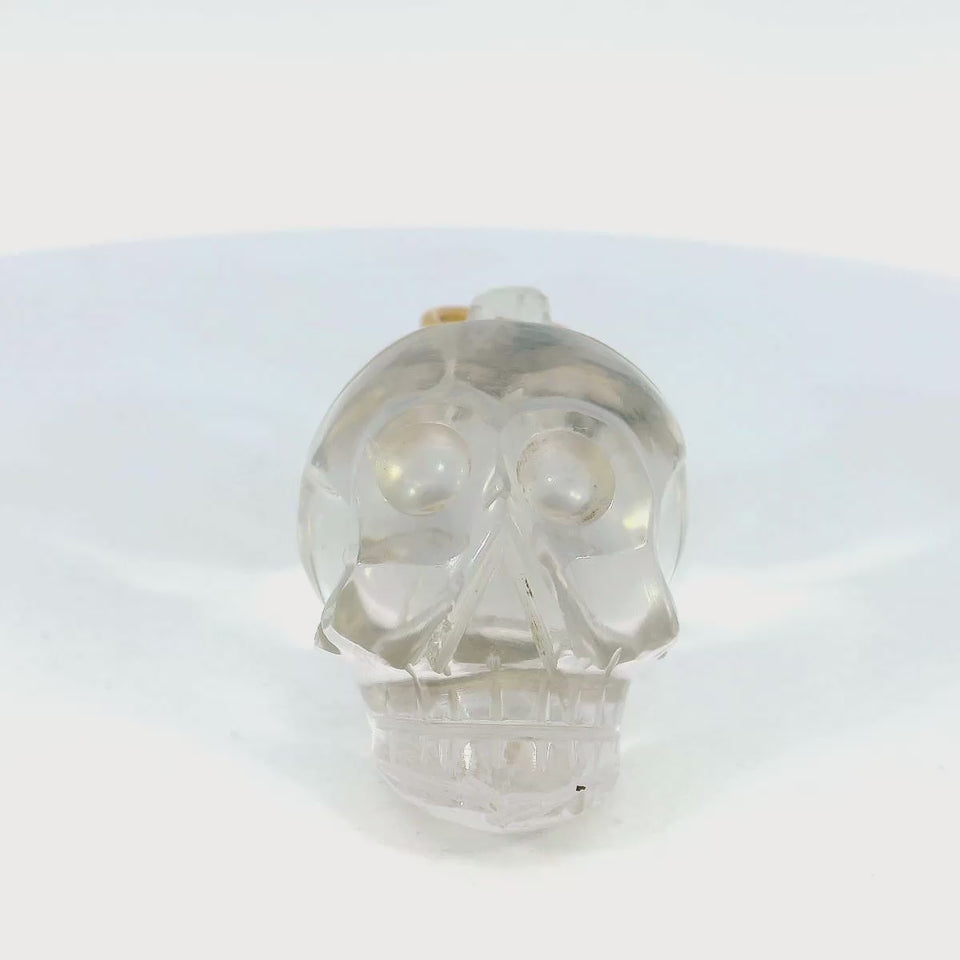 Vintage Rock Crystal Skull Pendant