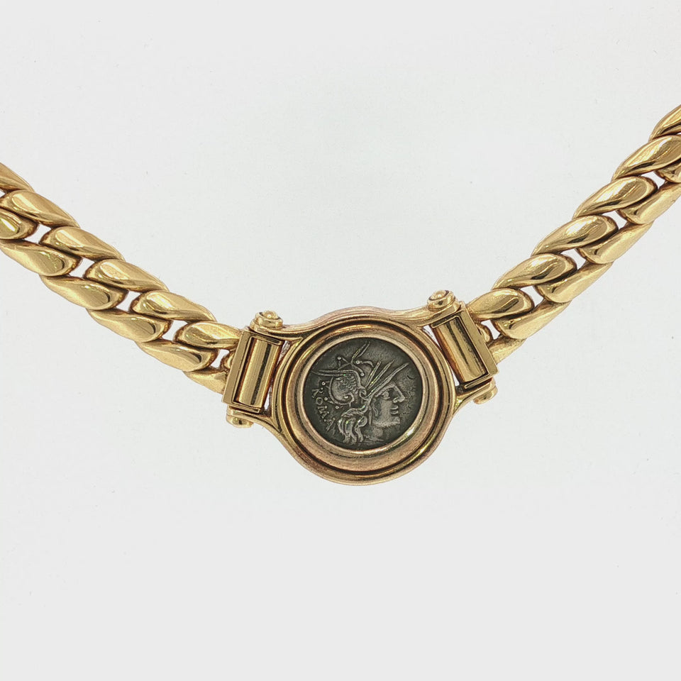 Carlo Weingrill Ancient Coin Necklace 18K Yellow Gold