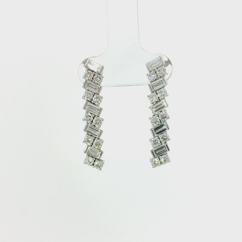 Cartier Reflection de Cartier Diamond Drop Earrings 18K White Gold