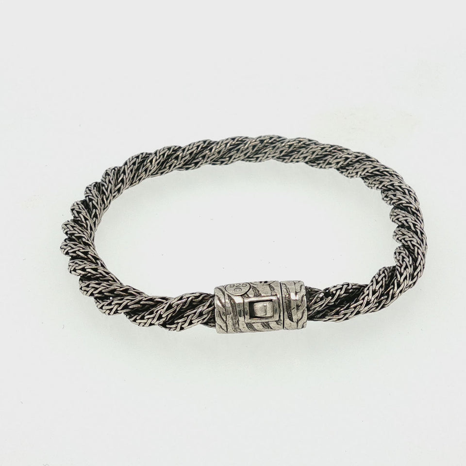 John Hardy Twisted Link Bracelet Sterling Silver