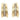Vintage Diamond Huggie Hoop Earrings 14K Yellow Gold ~0.44ctw