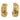Bulgari Alveare Parentesi Hoop Earrings 18K Yellow Gold