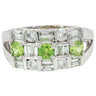 18K Diamond Demantoid Garnet Ring Estate White Gold ~1.1ctw