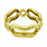 Mid-Century Modernist 18 Karat Yellow Gold Chunky Hammered Bracelet