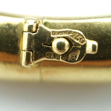 Gay Frères French 1970 Ebony 14 Karat and Diamond Horse Stallion Bangle Bracelet