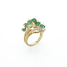 Moderist 18 Karat Kurt Wayne Ring with Emeralds and Diamonds