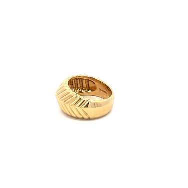 Tiffany & Co. Cordis 18 Karat Yellow Gold Chevron Band Ring