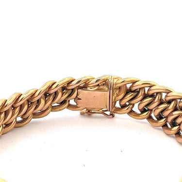 C. 1950 French Curb Link Bracelet in 18 Karat Yellow Gold