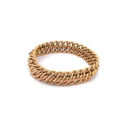 C. 1950 French Curb Link Bracelet in 18 Karat Yellow Gold