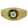 Diamond 14 Karat Yellow Gold Men's Band Ring